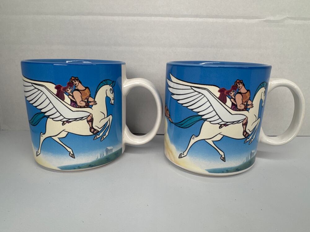 Vintage 1997 10oz Disney Store Hercules Mug Megara Hades Phil Pegasus Zeus